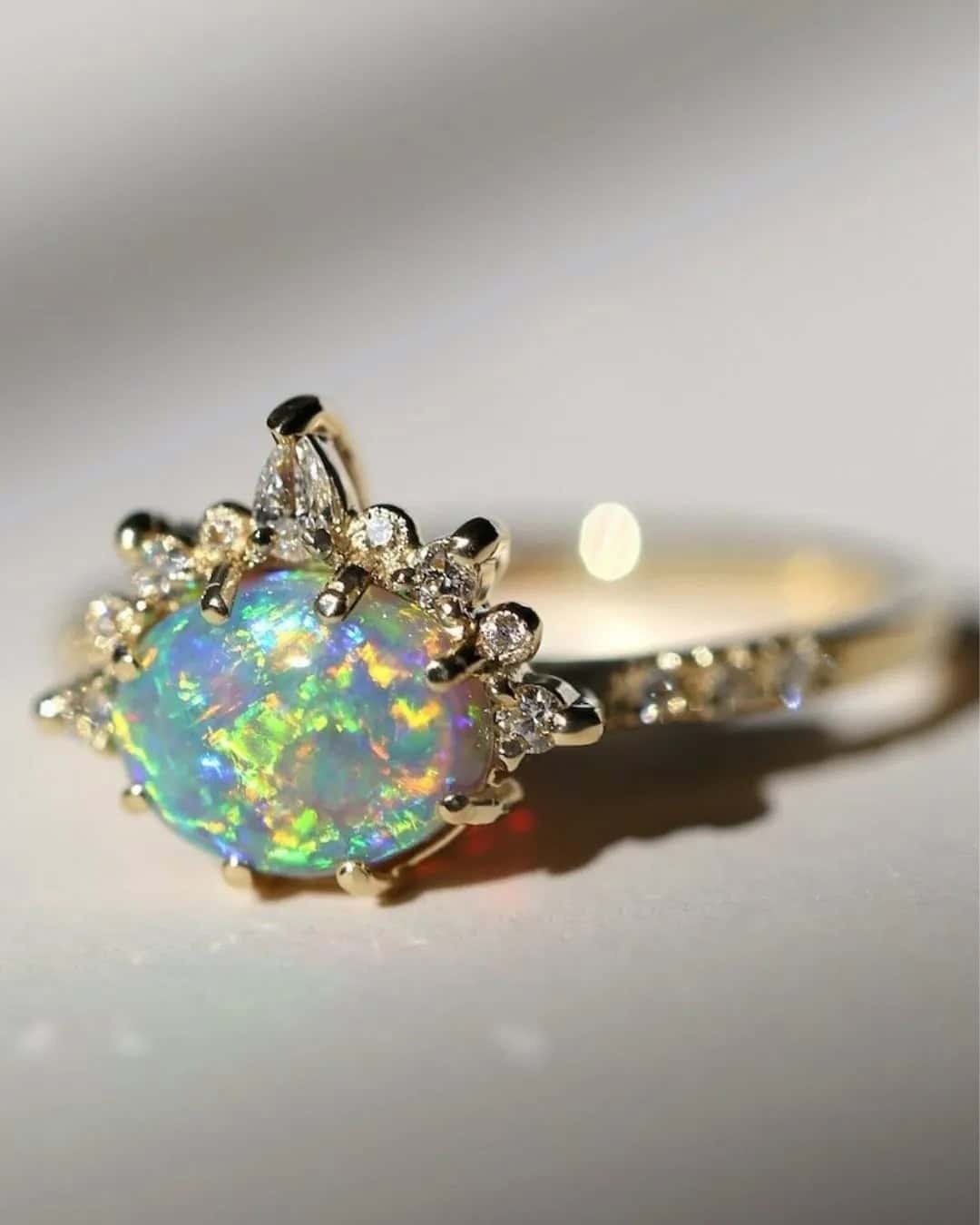 Colored Engagement Rings – Opal