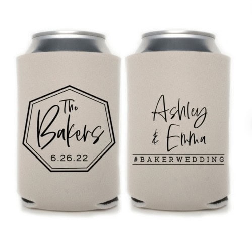 Custom wedding koozies