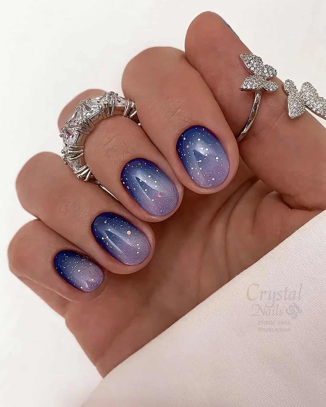 Starry Skies Inspired Nail Design