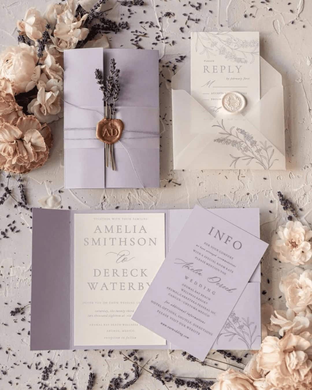 Lavender Wedding Invitations