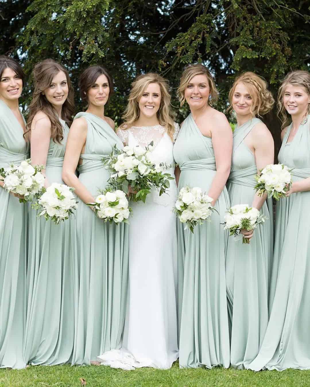 Mint Green Colored Gowns