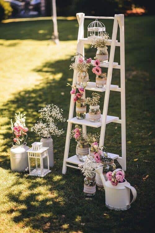 Ladder shelf for decor