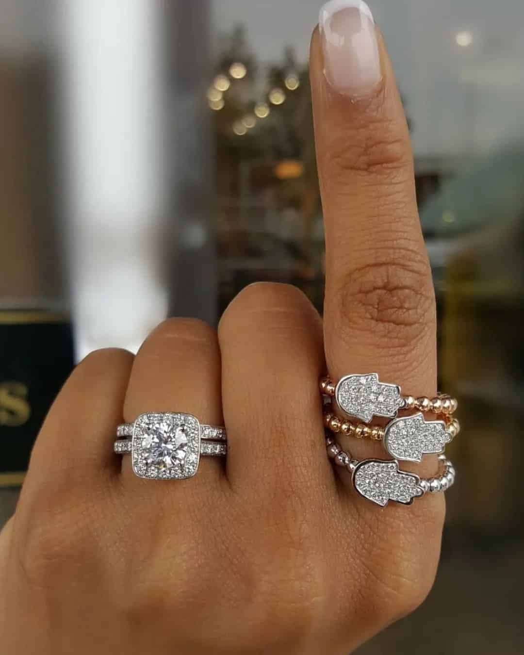 Cushion Cut Diamond Rings