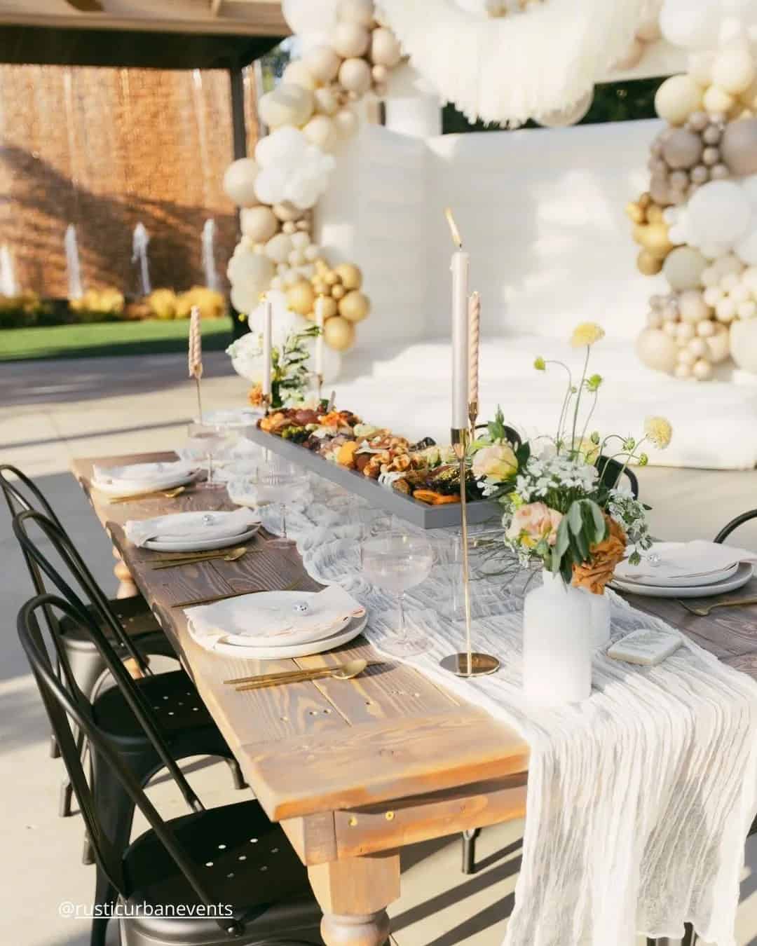 Boho wedding table decorations