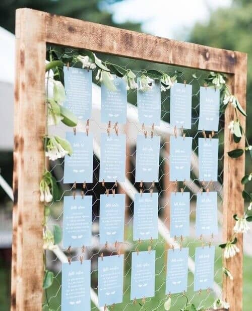 Framed chicken wire bulletin board