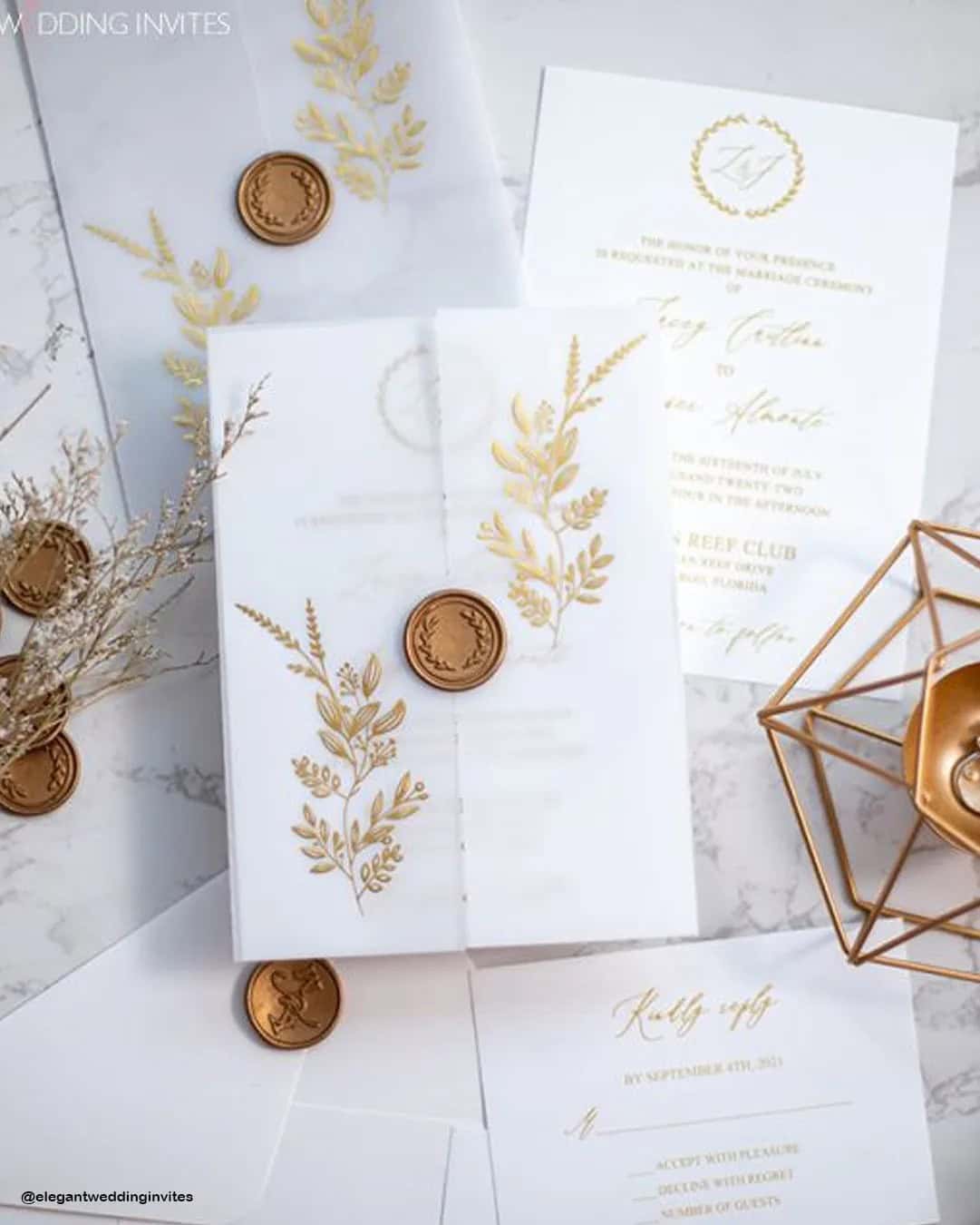 Elegant Fall Wedding Invitations