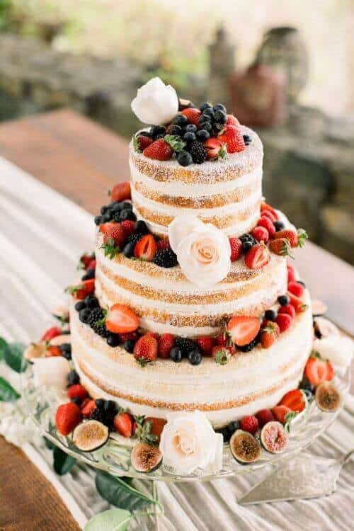 Mixed berry naked cake