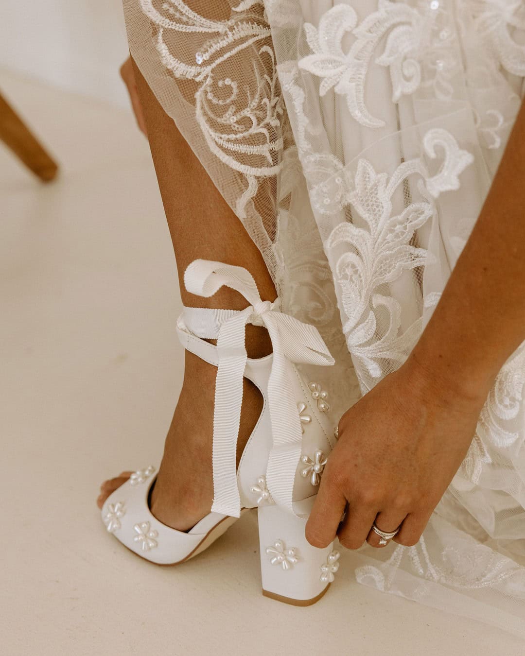 Block Heel Bridal Sandals