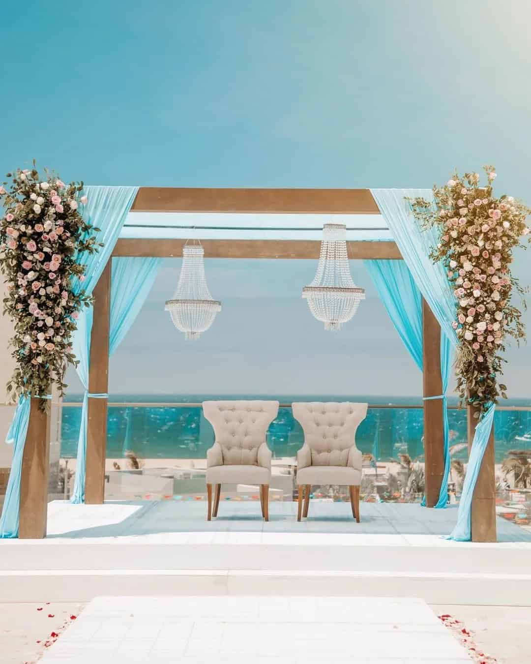 Tiffany Blue Wedding Ceremony Decorations