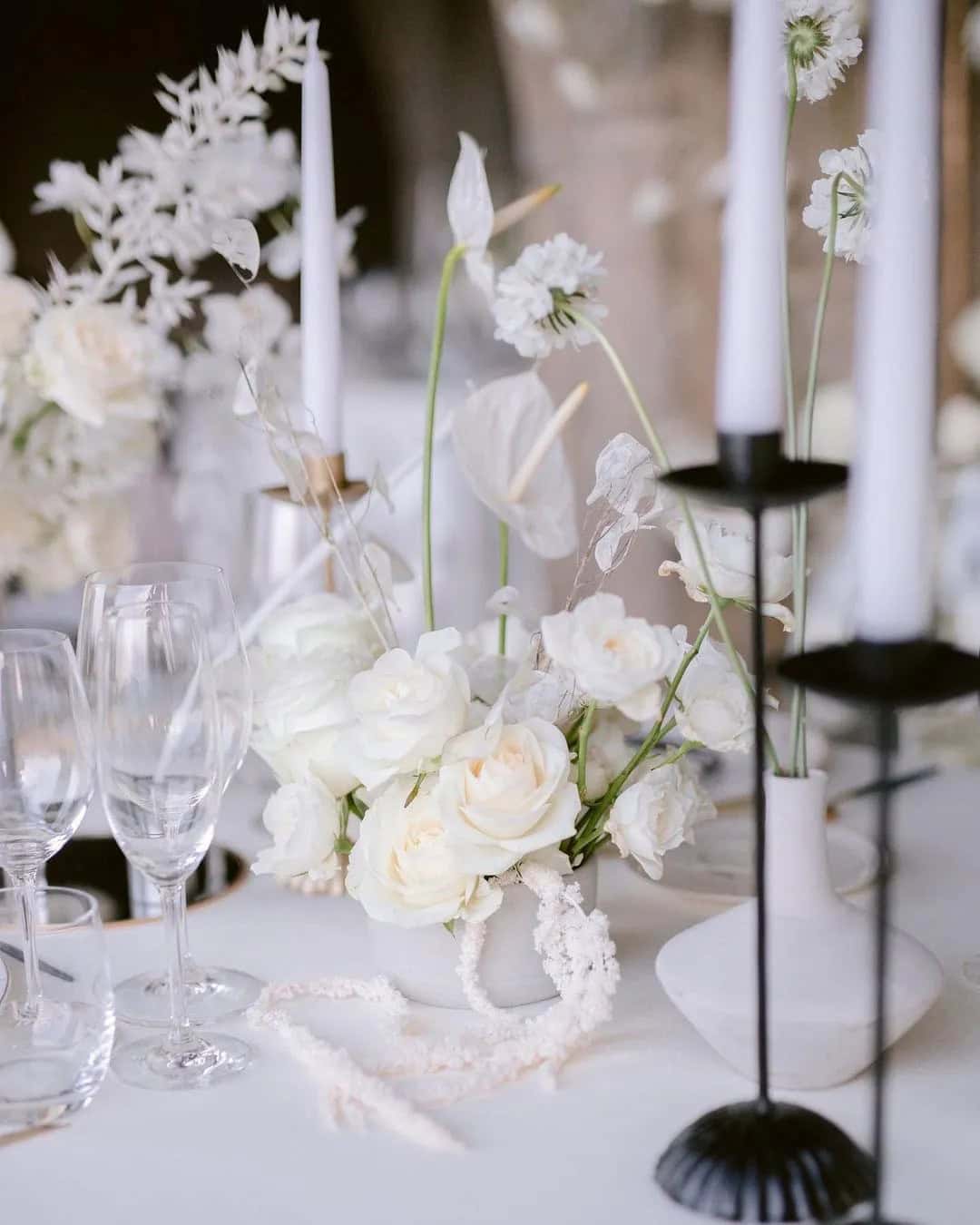 Black And White Flower Arrangements