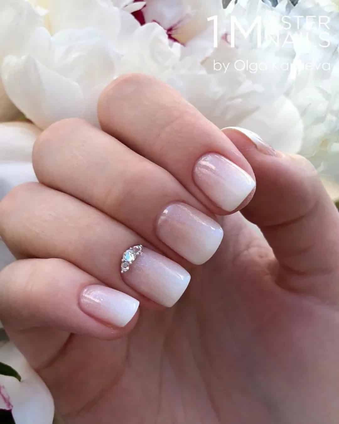 Ombre Bridal Nails