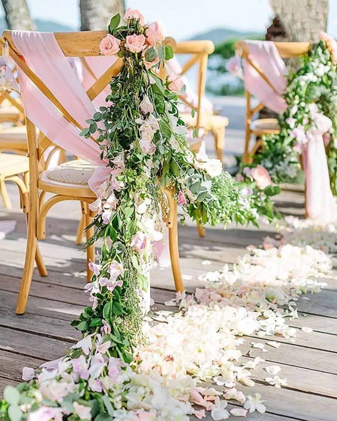 Rose Gold Chair Decorations