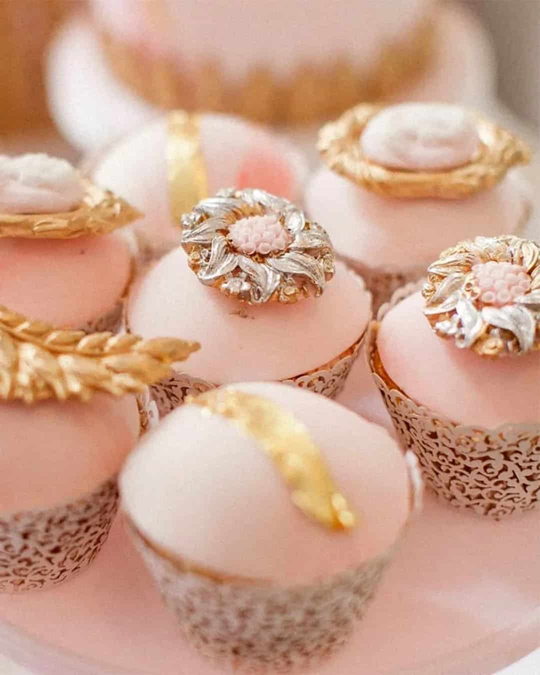 Delicate Pink Vintage Cupcakes