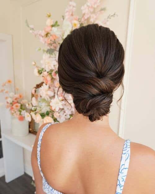 Another twisted low bun