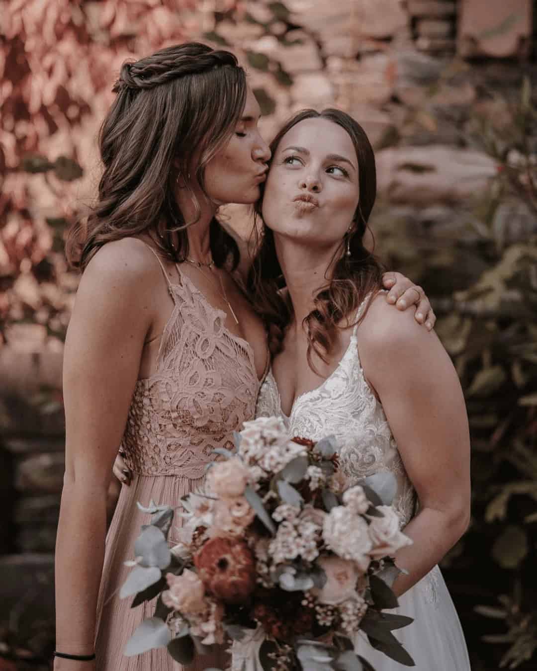 Maid Of Honor And Bride Picture