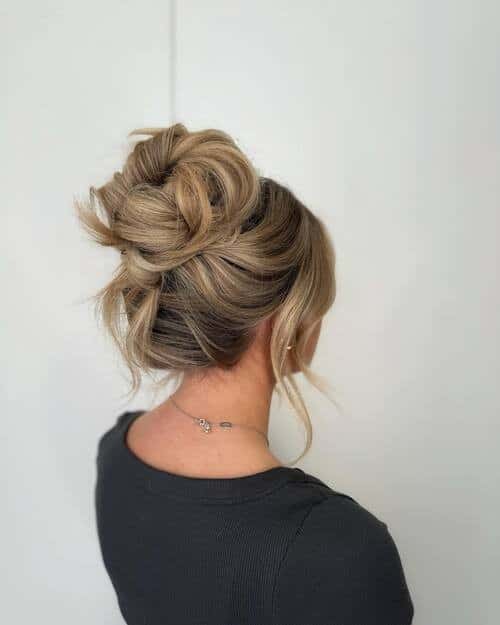 Another messy high bun