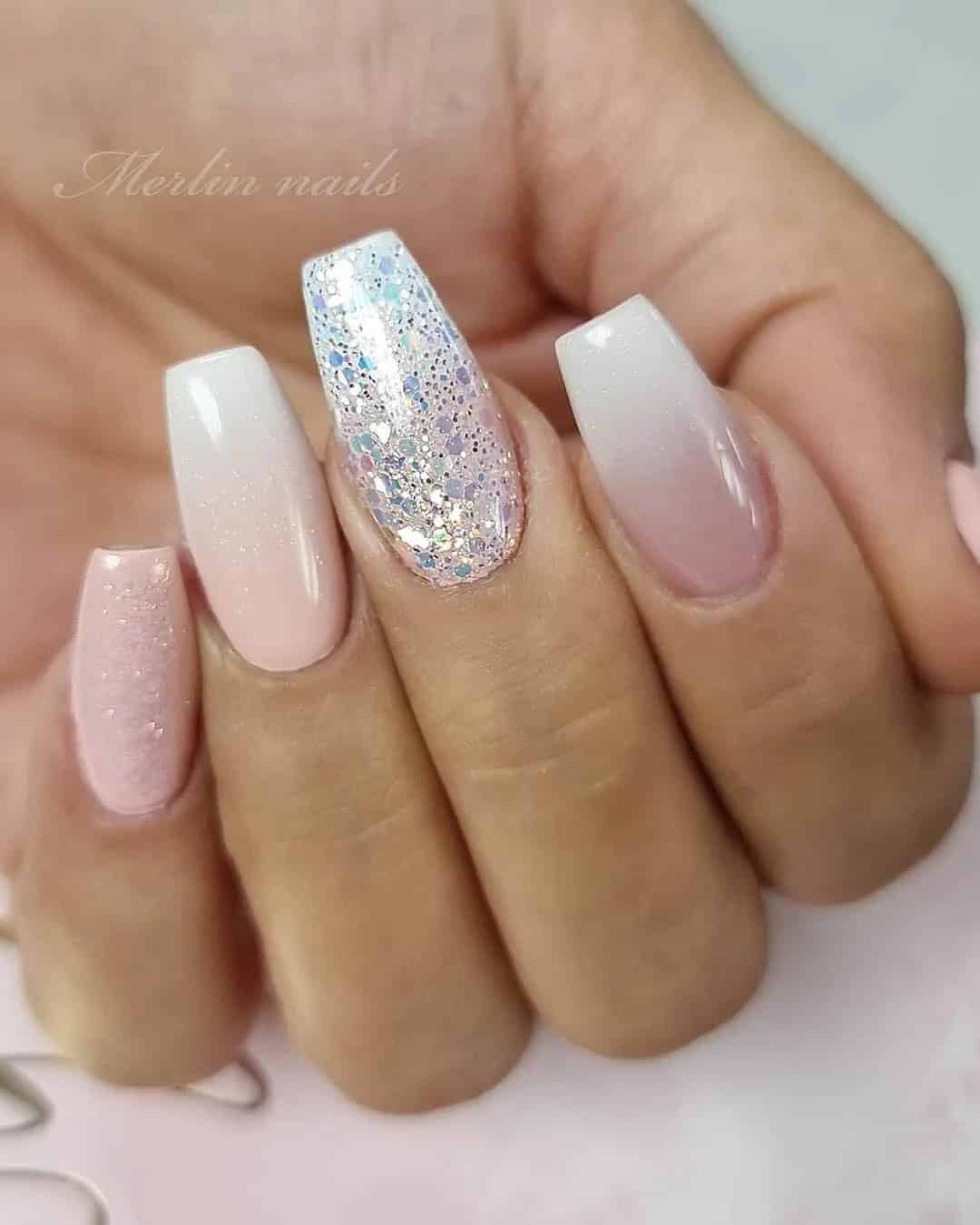 Sparkly Wedding Nails