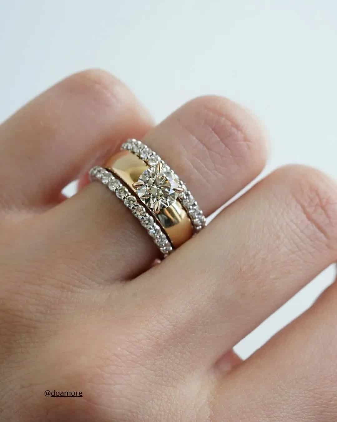 Modern Diamond Wedding Rings