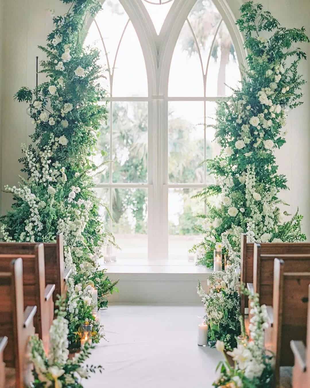 Wedding Aisle Decor Greenery