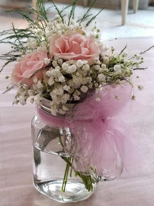 Pink tulle bows