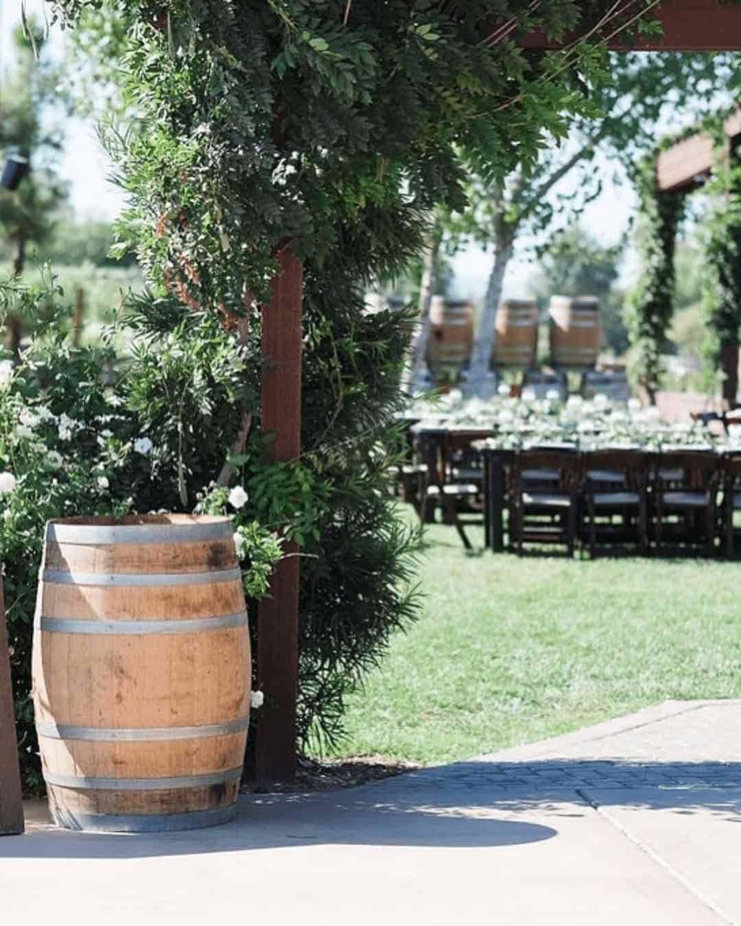 Ideal Backdrop For A Rustic Outdoor Wedding