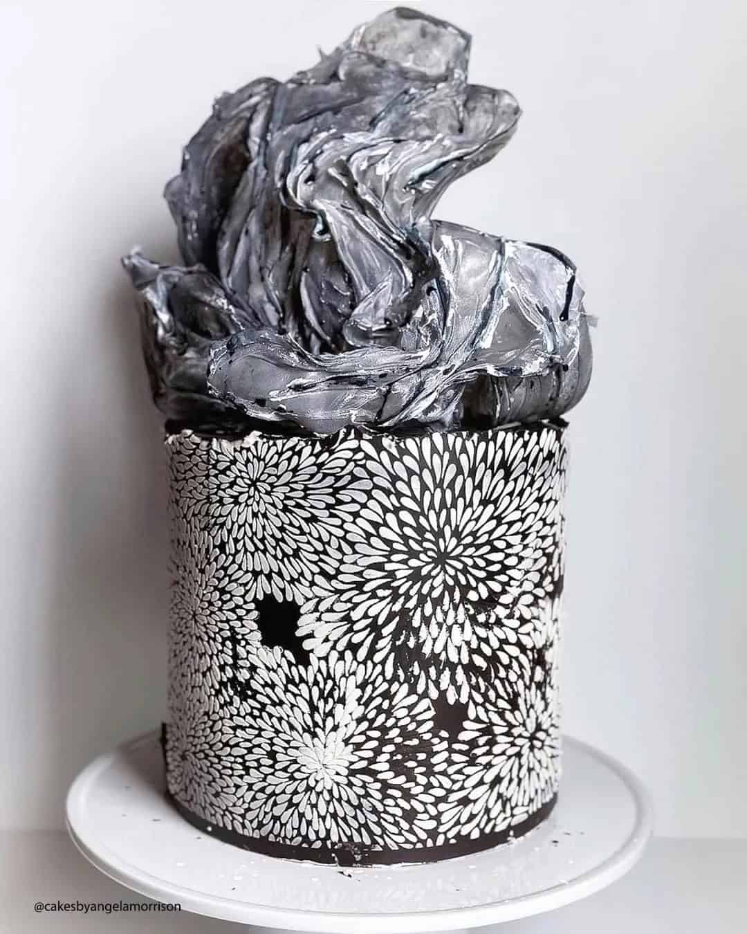 Modern Black And White Wedding Cakes