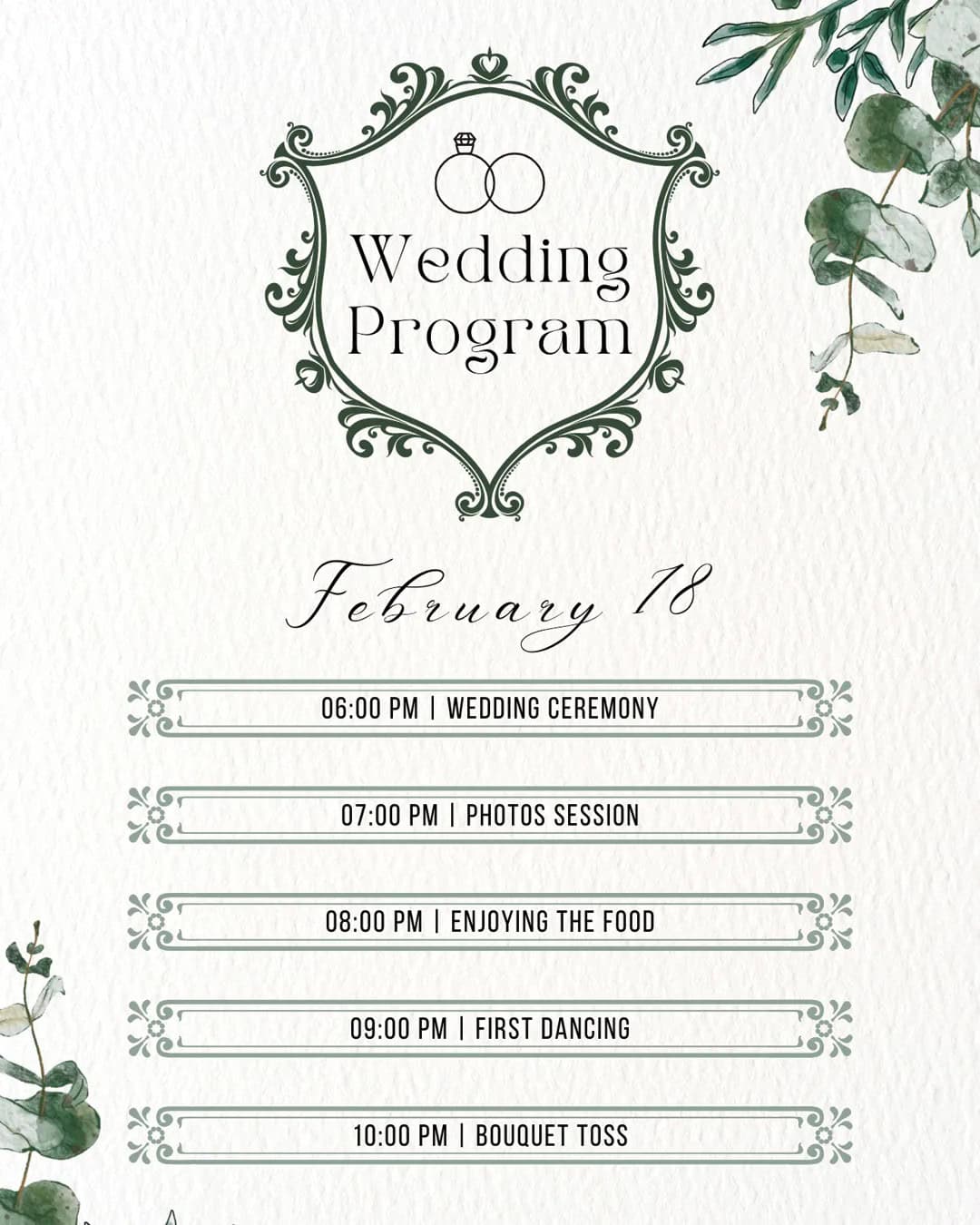 Free Downloadable Wedding Program Template That Can Be Printed