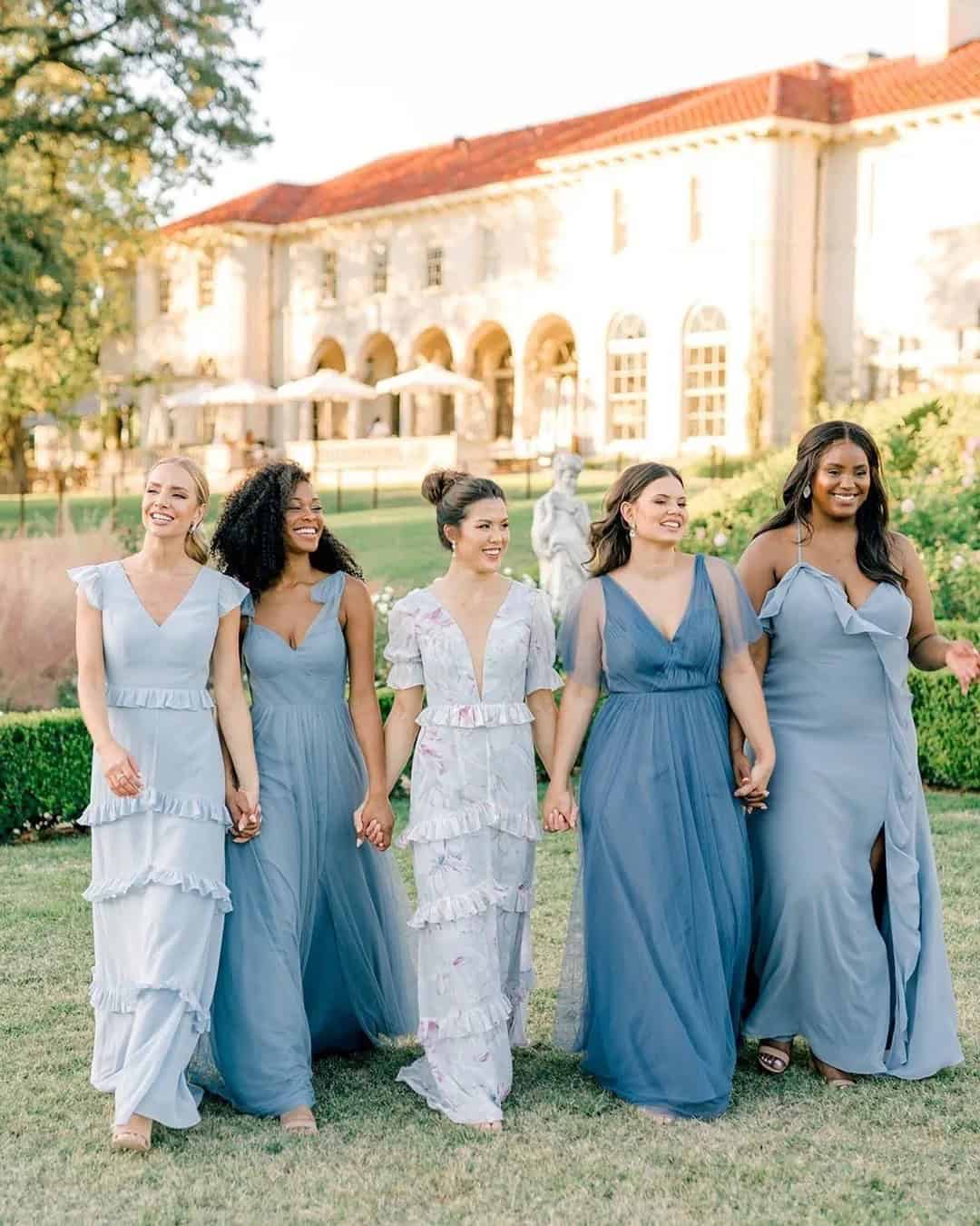 Bridesmaid Dresses In Blue