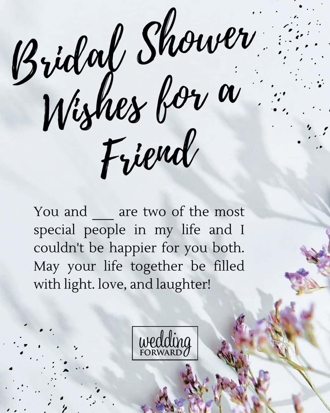 Bridal Shower Wishes for a Friend