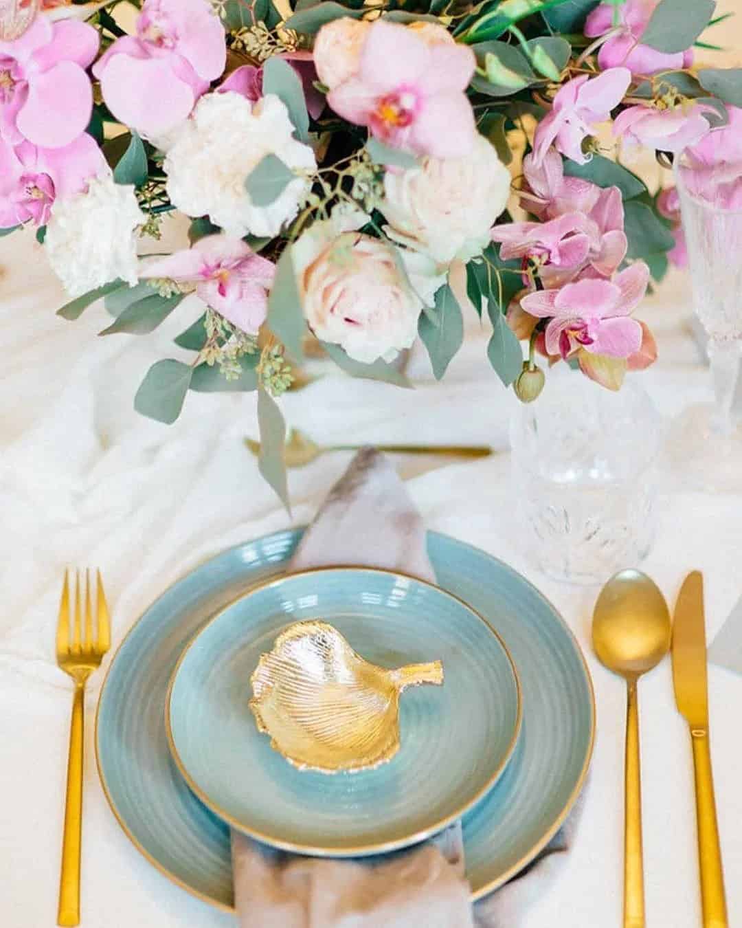 Rose Pink, Blush Pink, Turquoise & Sky Blue: Beach Wedding