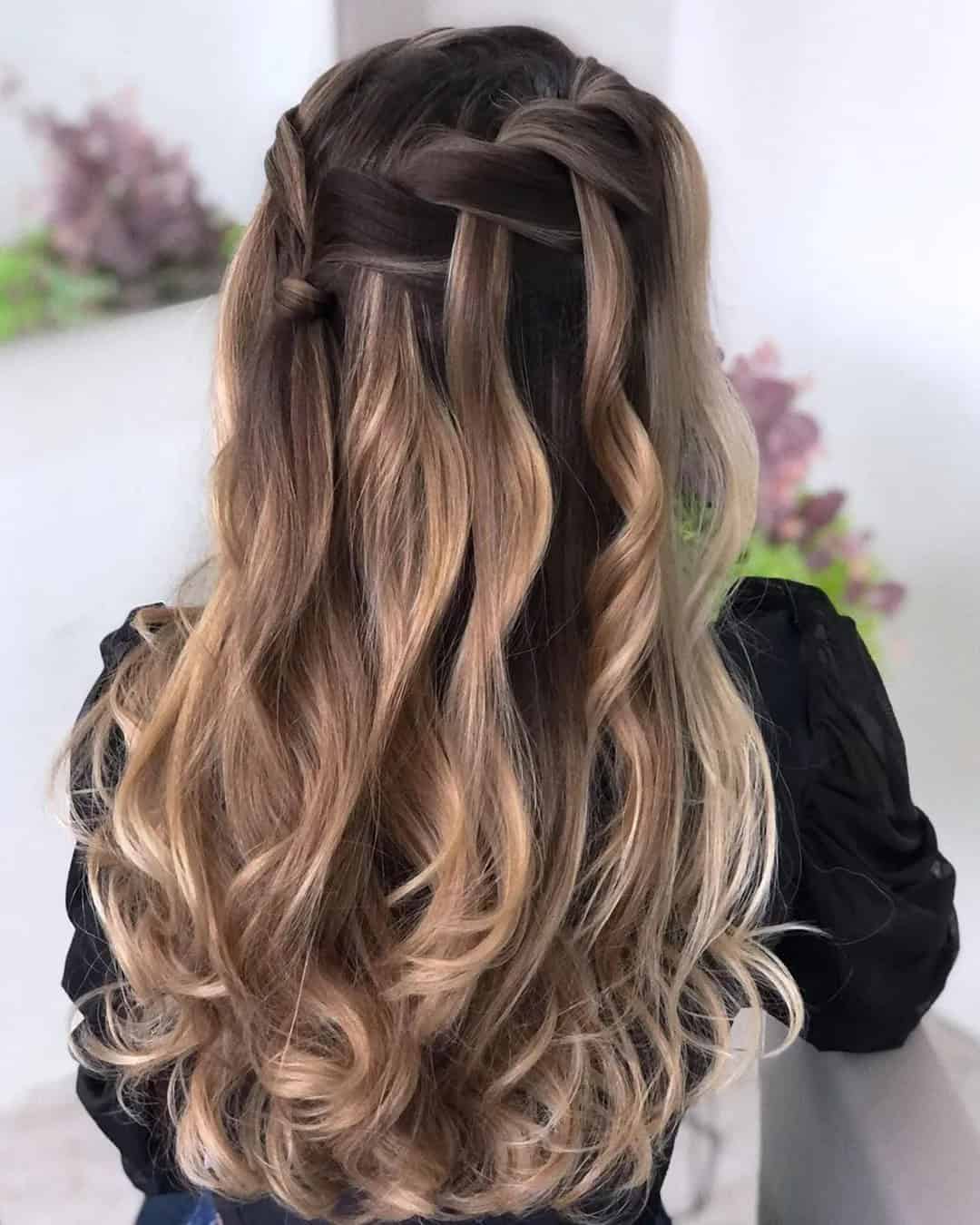 Wedding Waterfall Braids