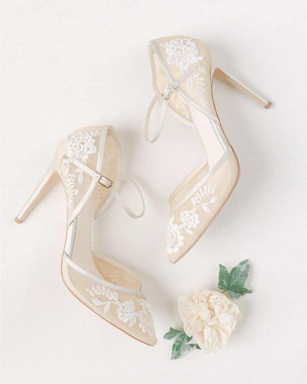 Ivory Lace Shoes For A Bride