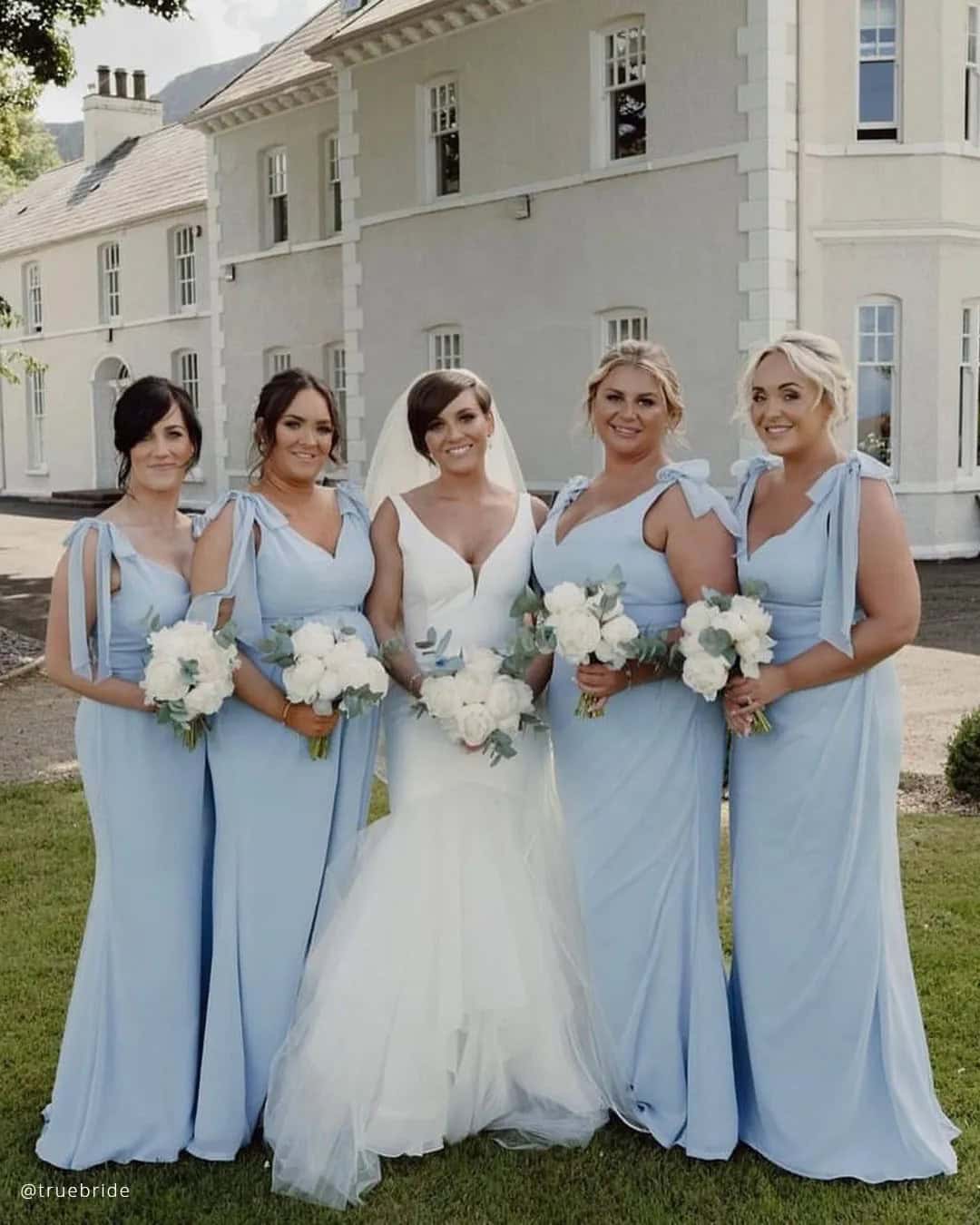 Pastel Blue Bridesmaid Dresses