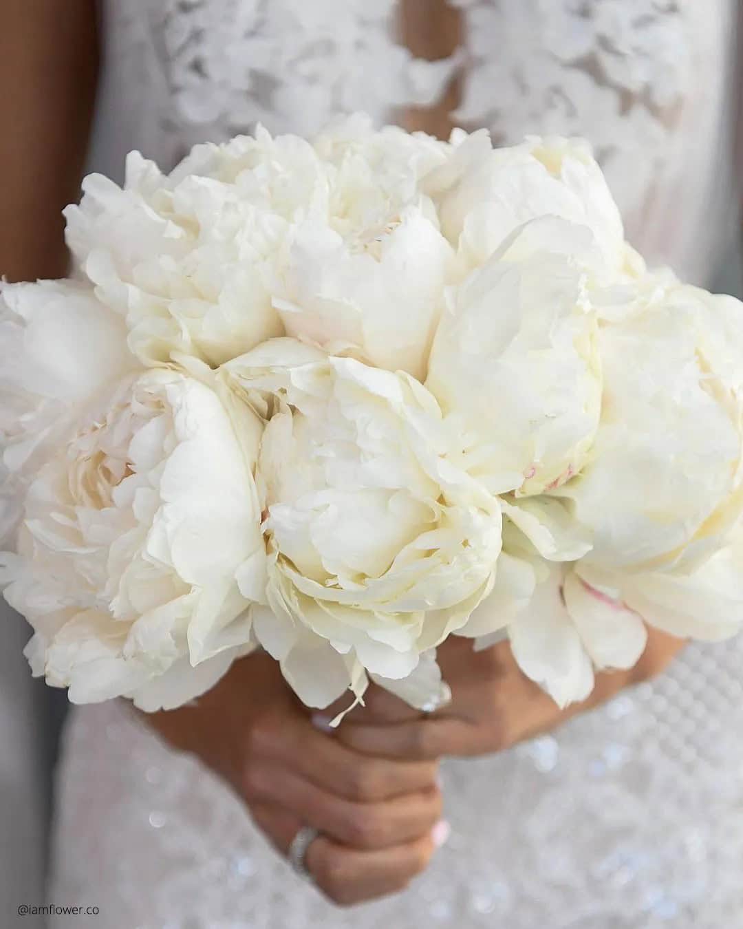 Fresh Spring Wedding Bouquets With Peonies