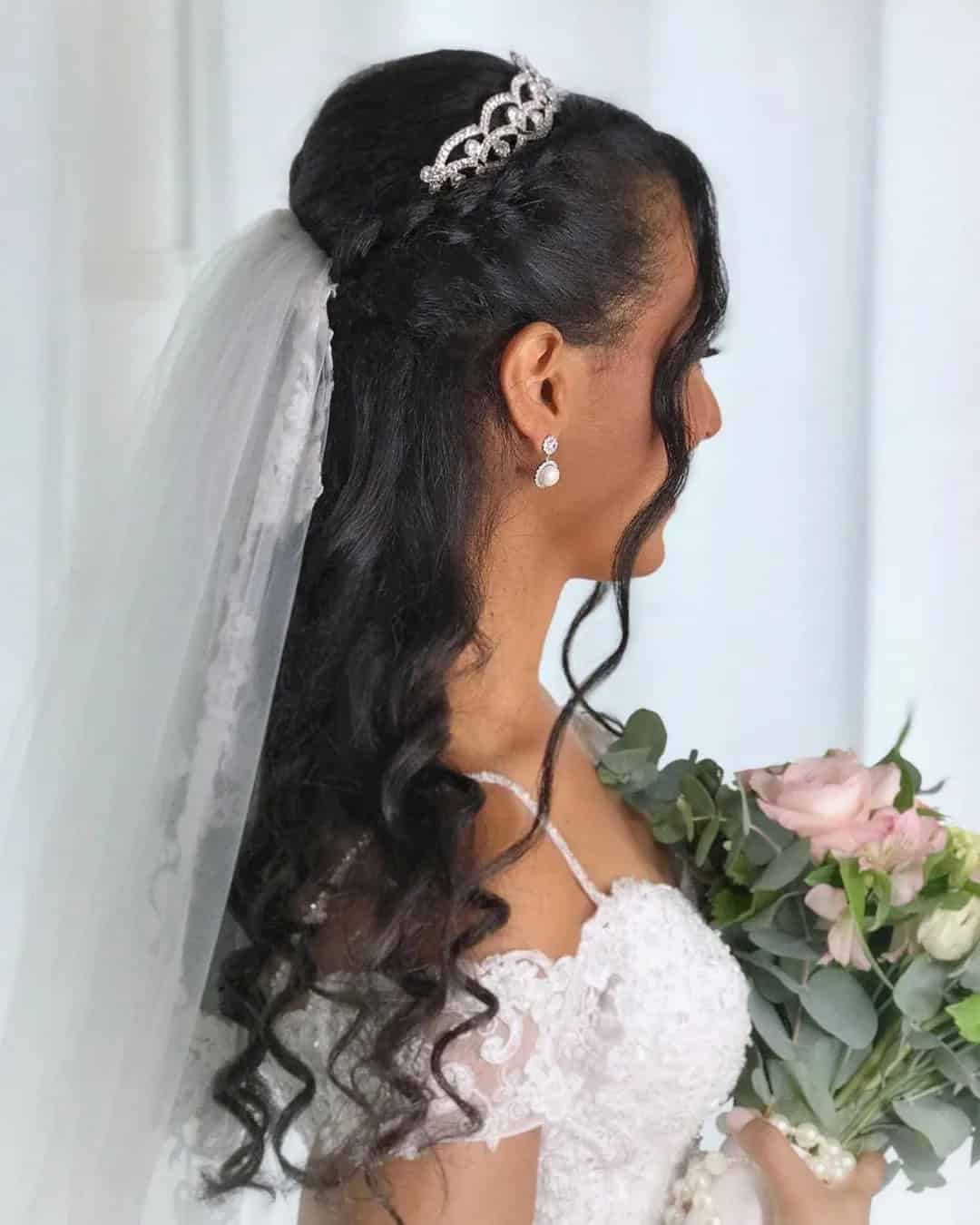 Wedding Hairstyles With Veil And Tiara