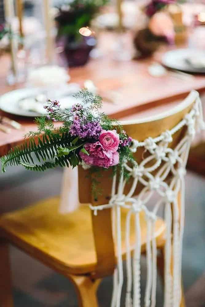 Bohemian Wedding Chair Decor Ideas