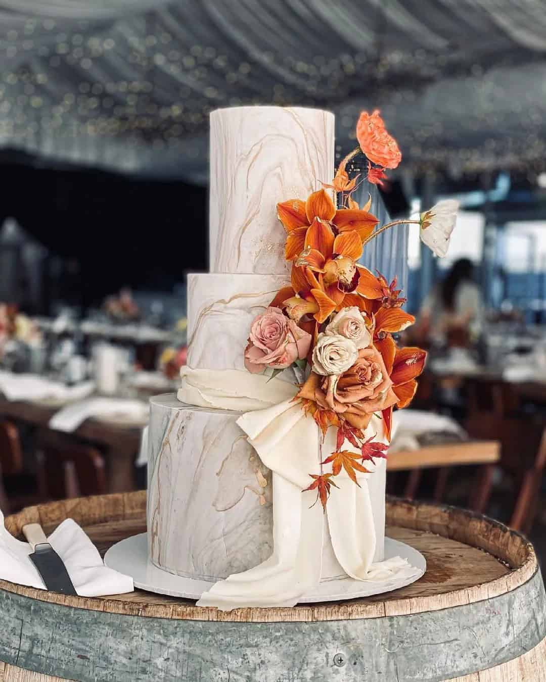 Elegant Rust Wedding Cakes