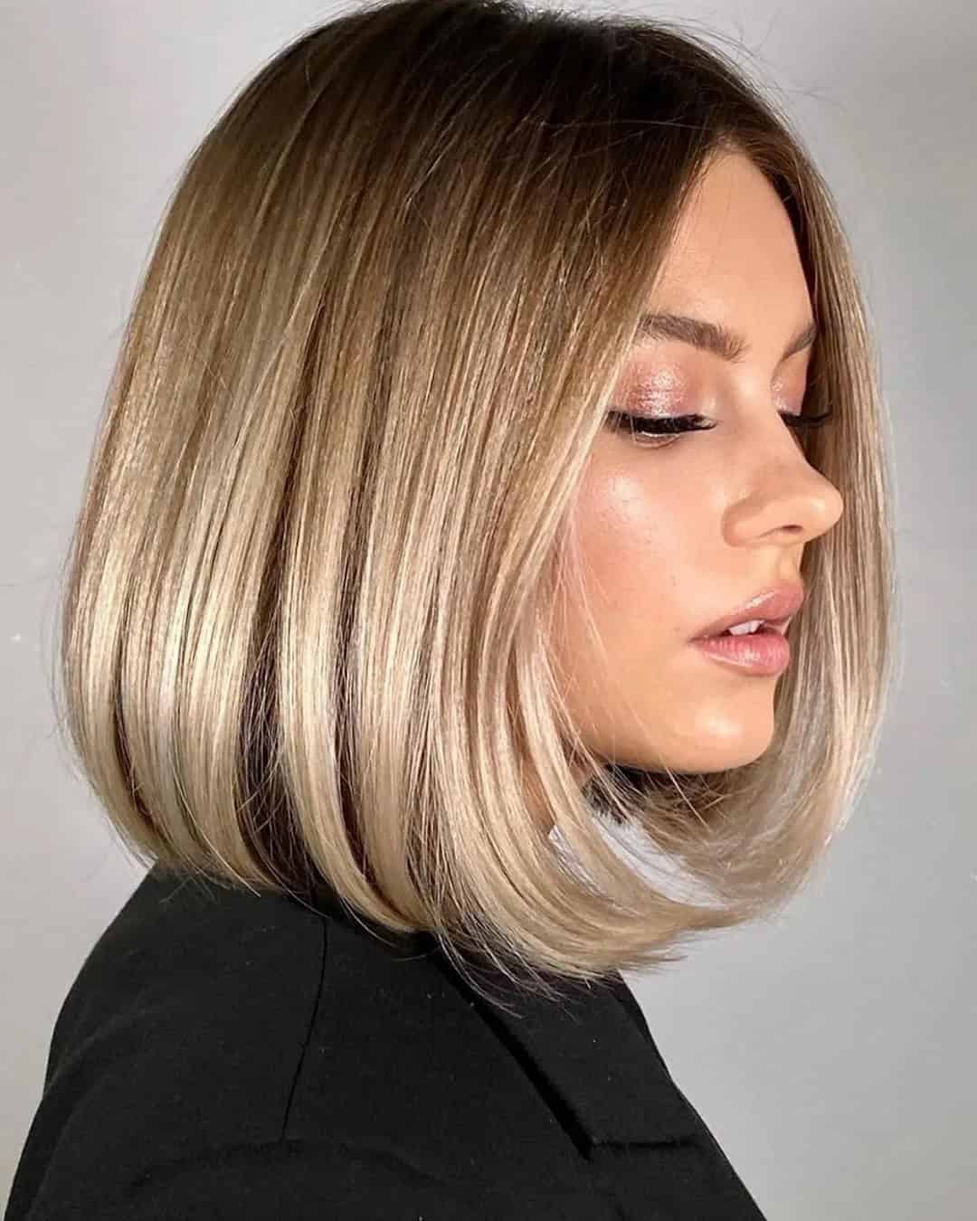 Sleek Bridal Bob Hair