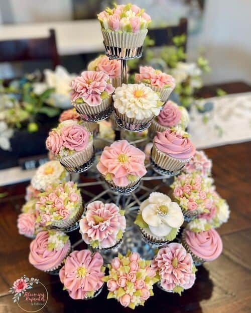 Floral Cupcake Tower