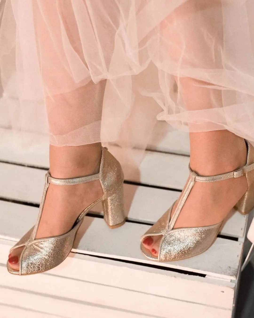 Vintage Gold Shoes Wedding