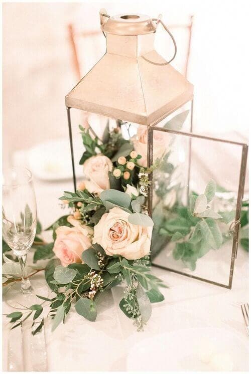 Roses and greenery lanterns