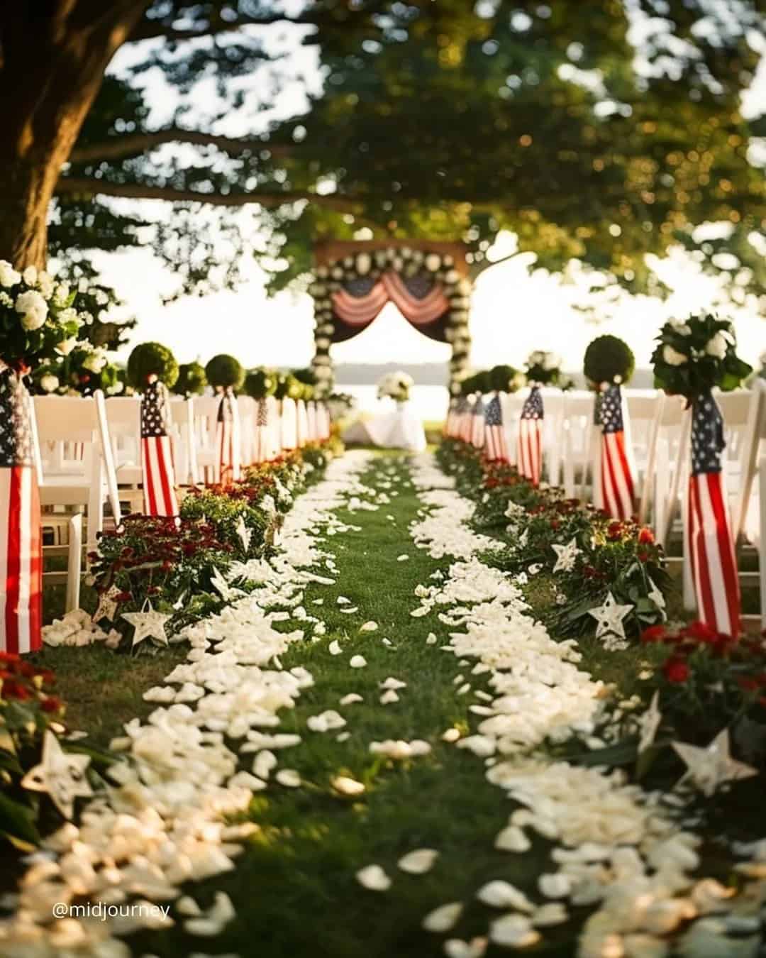 Independence Day Wedding Aisle