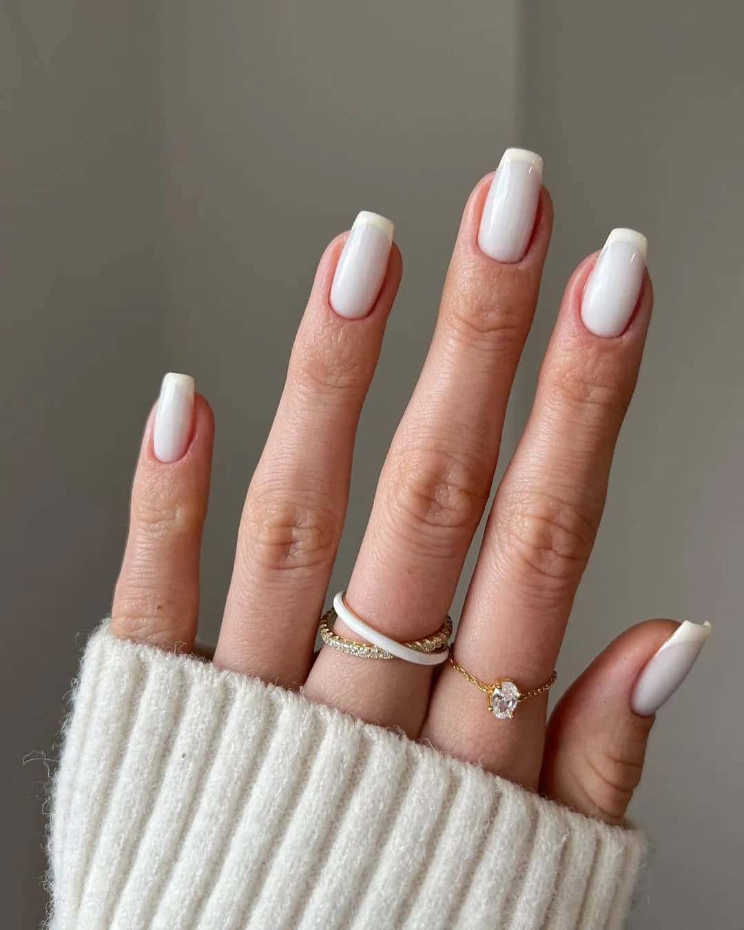 White Nails For A Wedding