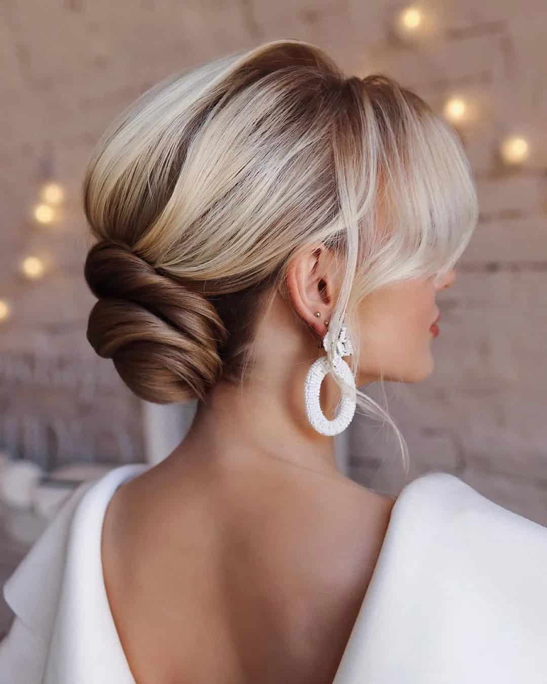 Trendy Curtain Bangs For Brides