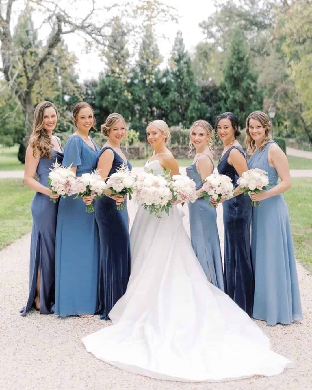 Bridesmaid Dresses In Blue