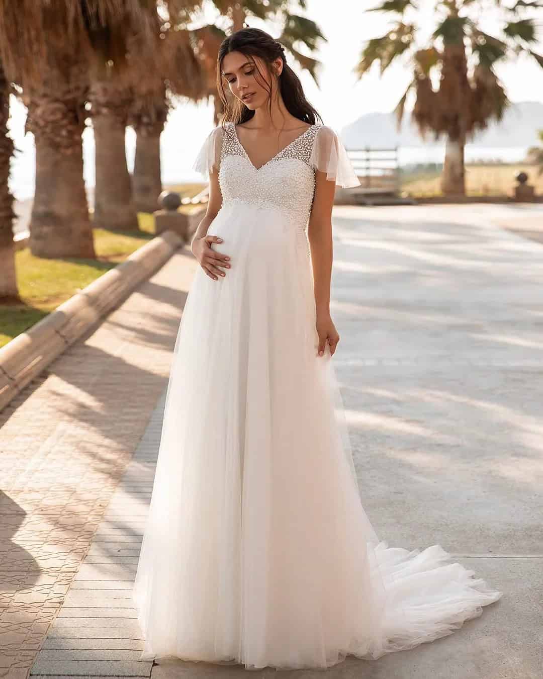 Beach Maternity Bridal Dresses