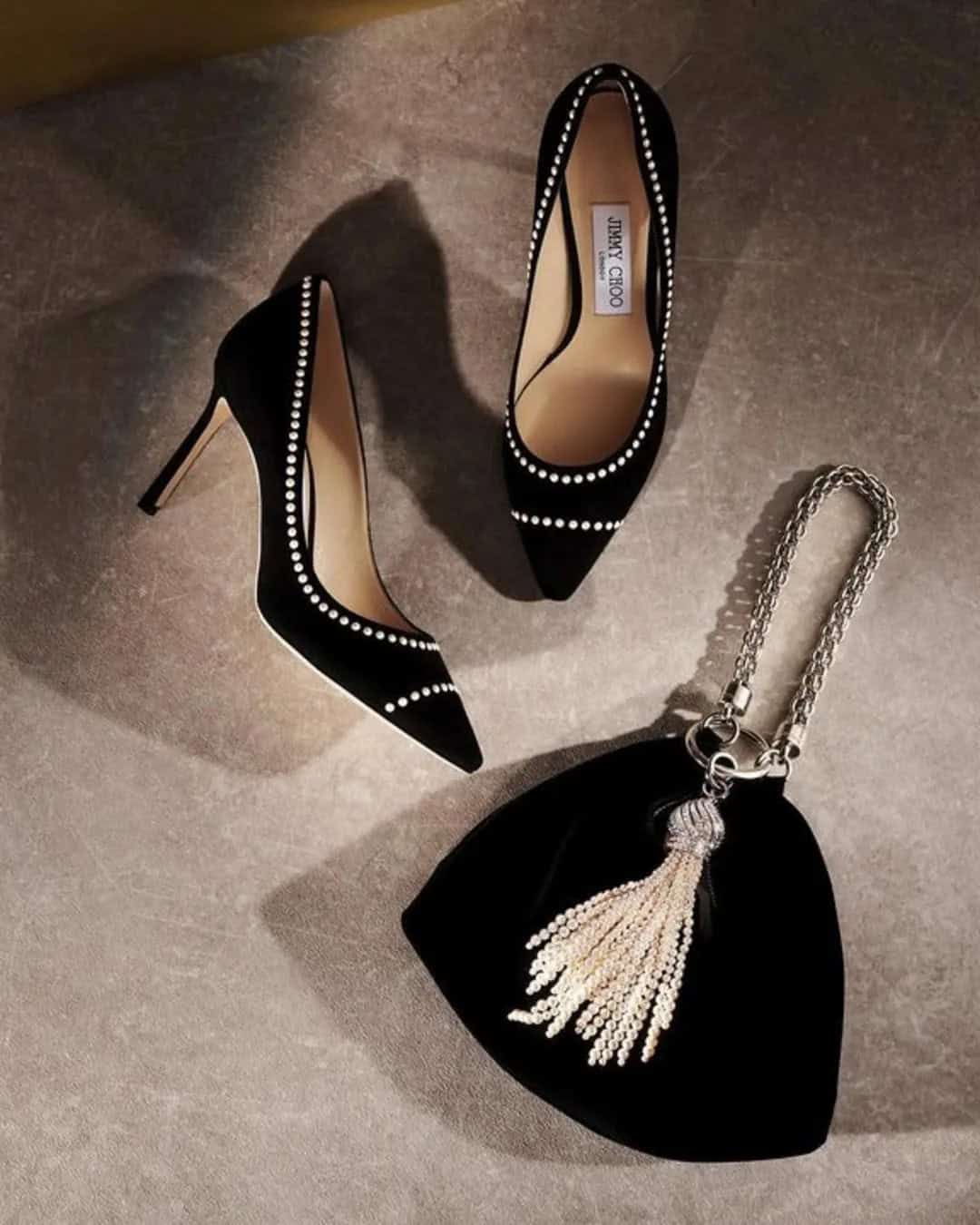 Black And White Wedding Heels