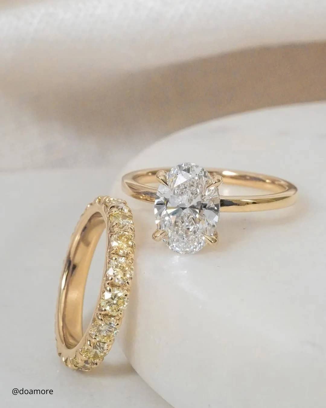 Oval Rings In Wedding Sets