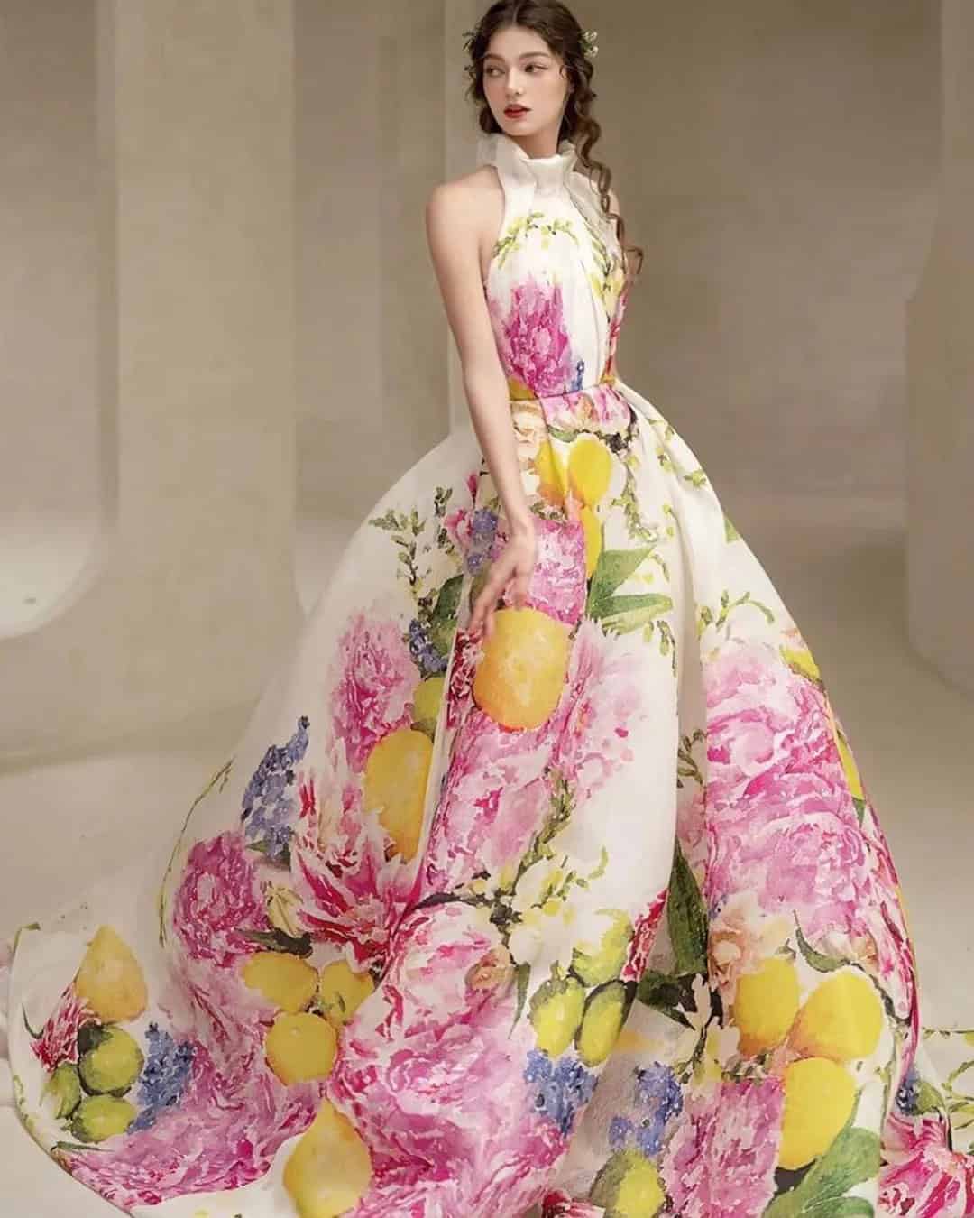 Watercolor Wedding Floral Dresses