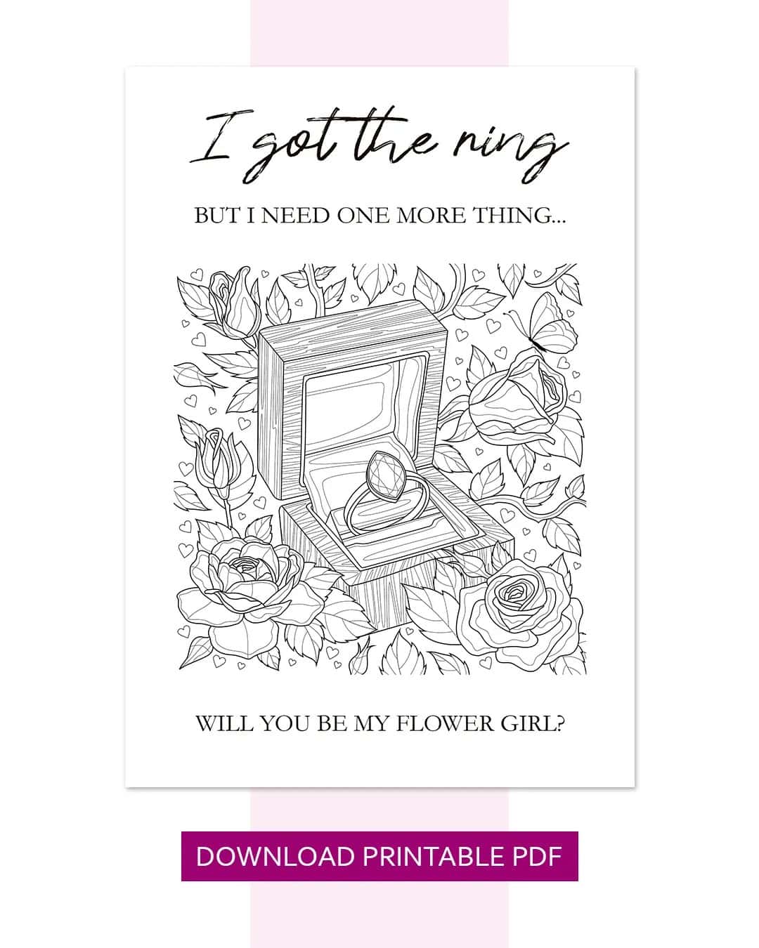 Flower Girl Proposal Free Printable